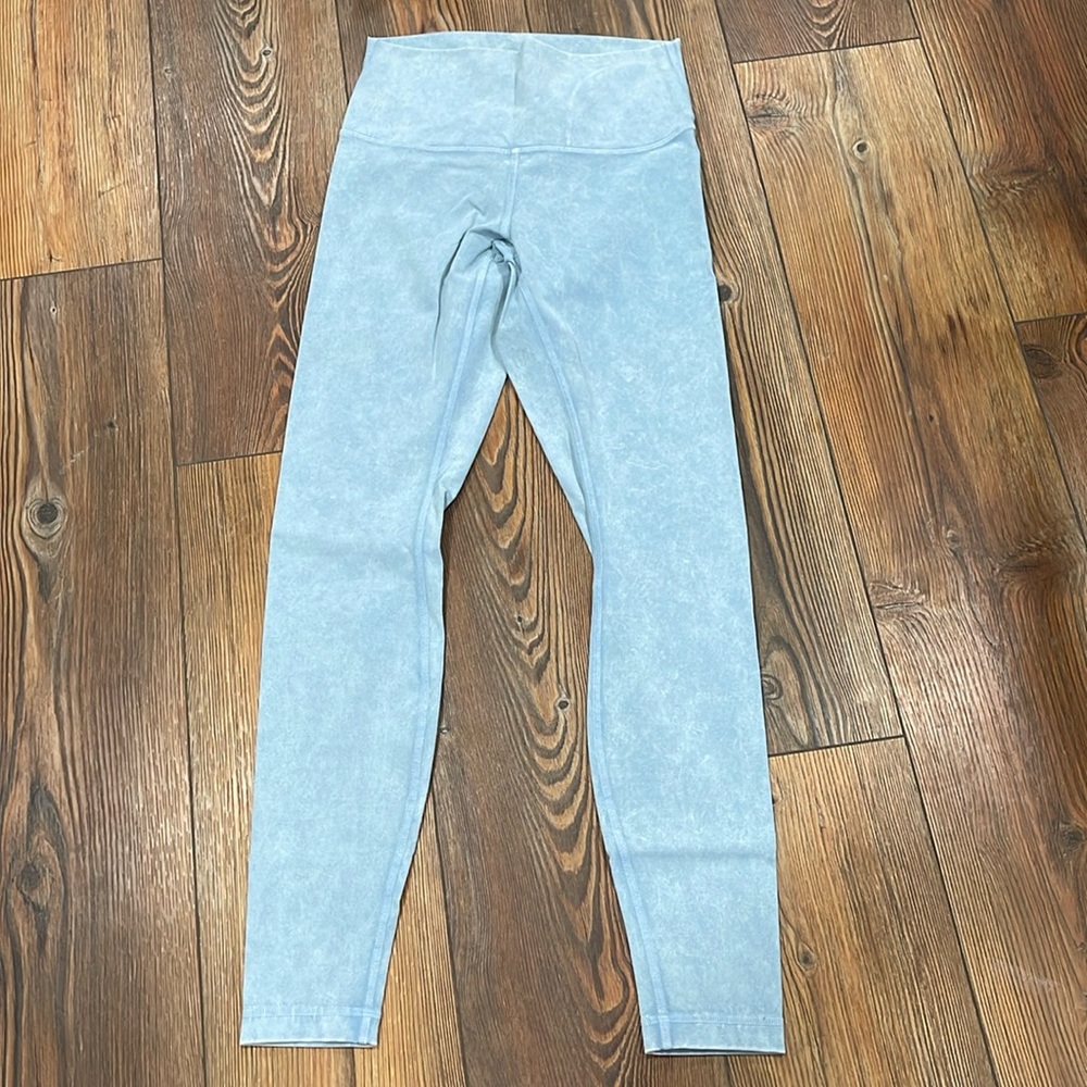 Lululemon blue mineral wash leggings